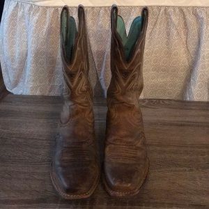 Ariat leather western boots.